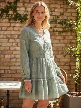 slim fit dress slacks Alexis Cottagecore dress – Bella Chix Co main image 1